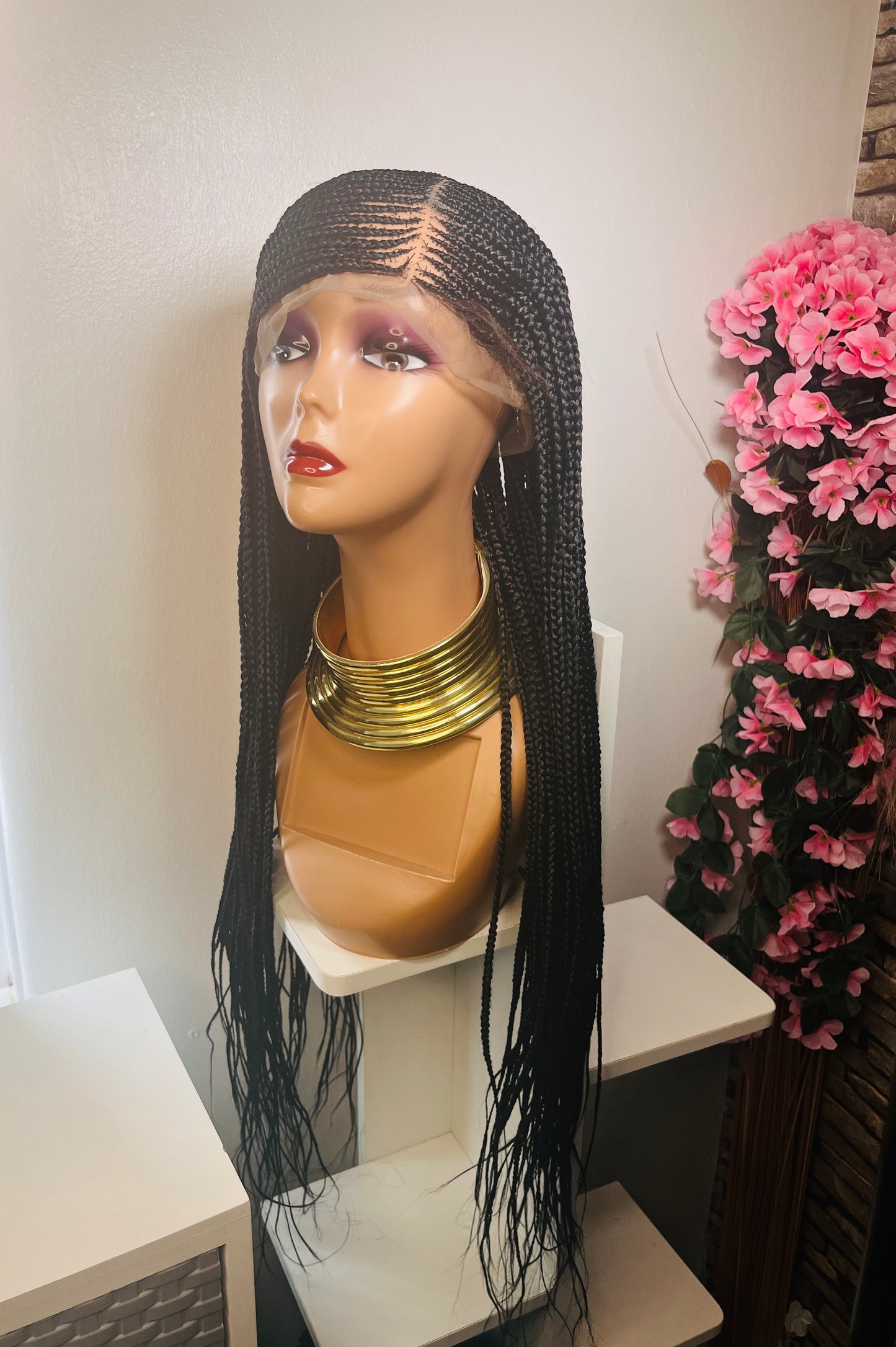 Corn Rows and Knotless Braids Wig