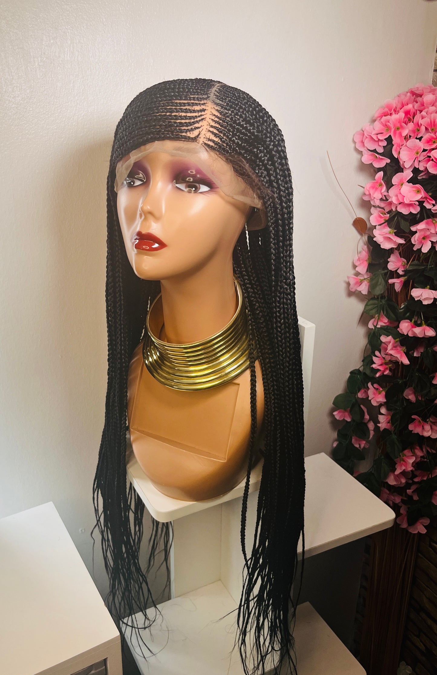 Corn Rows and Knotless Braids Wig