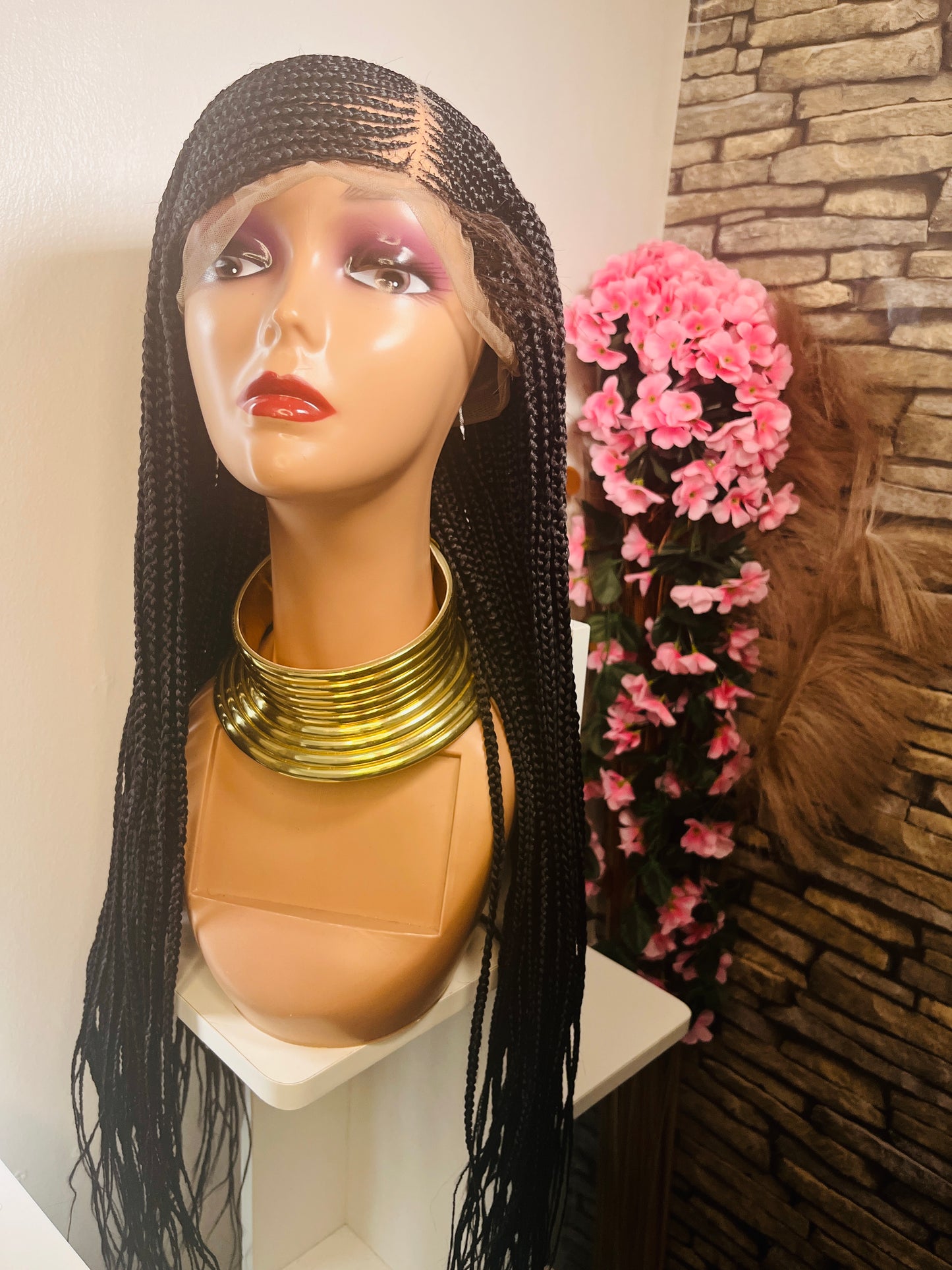 Corn Rows and Knotless Braids Wig