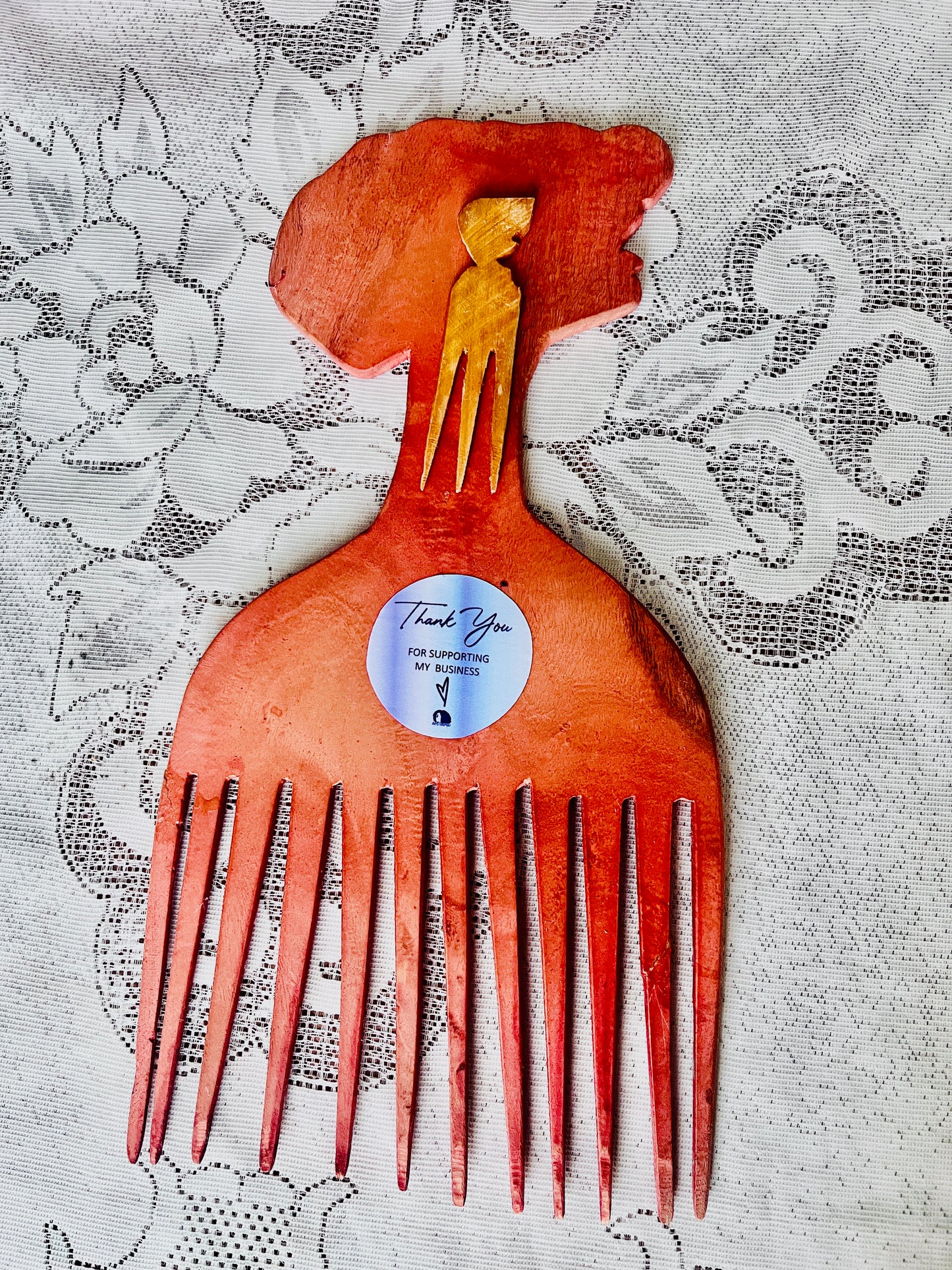 Ilarun African Three Tail Afro Parting Comb